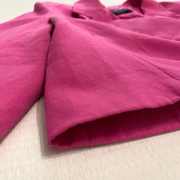 ZARA PINK LINEN BLEND CROPPED BLAZER STYLE 2010/719/630 - M - Picture 9 of 12